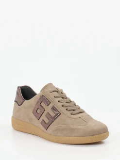 Semler – Sneaker aus Veloursleder in Sandbeige