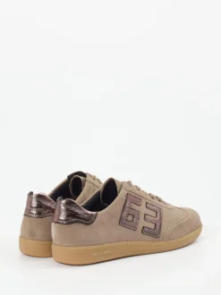 Semler – Sneaker aus Veloursleder in Sandbeige