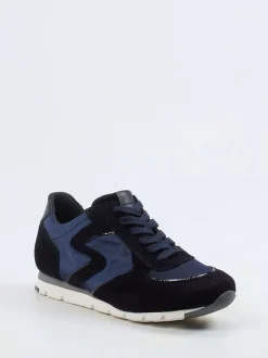 Semler – Sneaker aus Veloursleder in Dunkelblau