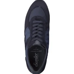 Semler – Sneaker aus Veloursleder in Dunkelblau