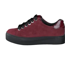 Semler – Sneaker aus Veloursleder in Bordeauxrot