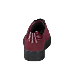 Semler – Sneaker aus Veloursleder in Bordeauxrot