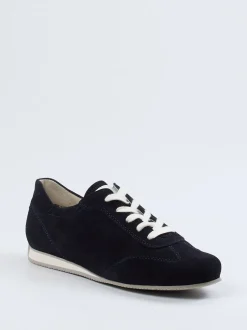 Semler – Sneaker aus Veloursleder in Dunkelblau