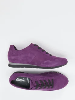 Semler – Sneaker aus Veloursleder violett