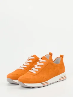 Semler – Sneaker aus Veloursleder in Orange