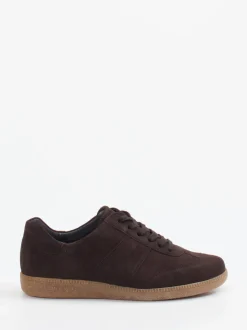 Semler – Sneaker aus Veloursleder dunkelbraun