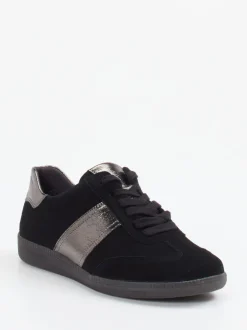 Semler – Sneaker aus Veloursleder in Schwarz