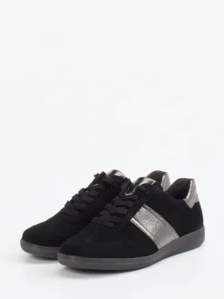 Semler – Sneaker aus Veloursleder in Schwarz