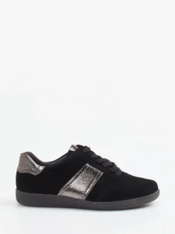 Semler – Sneaker aus Veloursleder in Schwarz