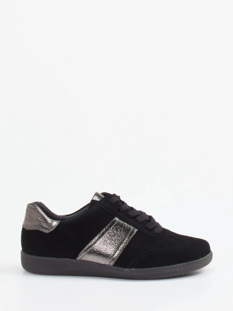 Semler – Sneaker aus Veloursleder in Schwarz