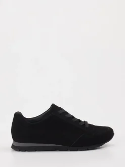 Semler – Sneaker aus Veloursleder schwarz
