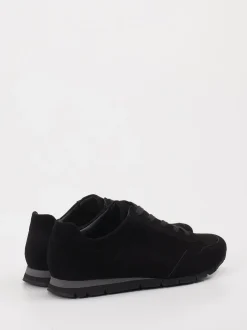 Semler – Sneaker aus Veloursleder schwarz