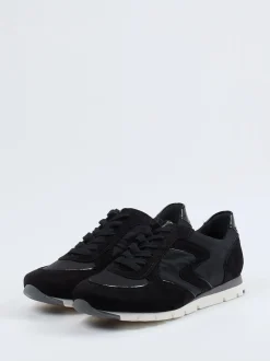 Semler – Sneaker aus Veloursleder in Schwarz