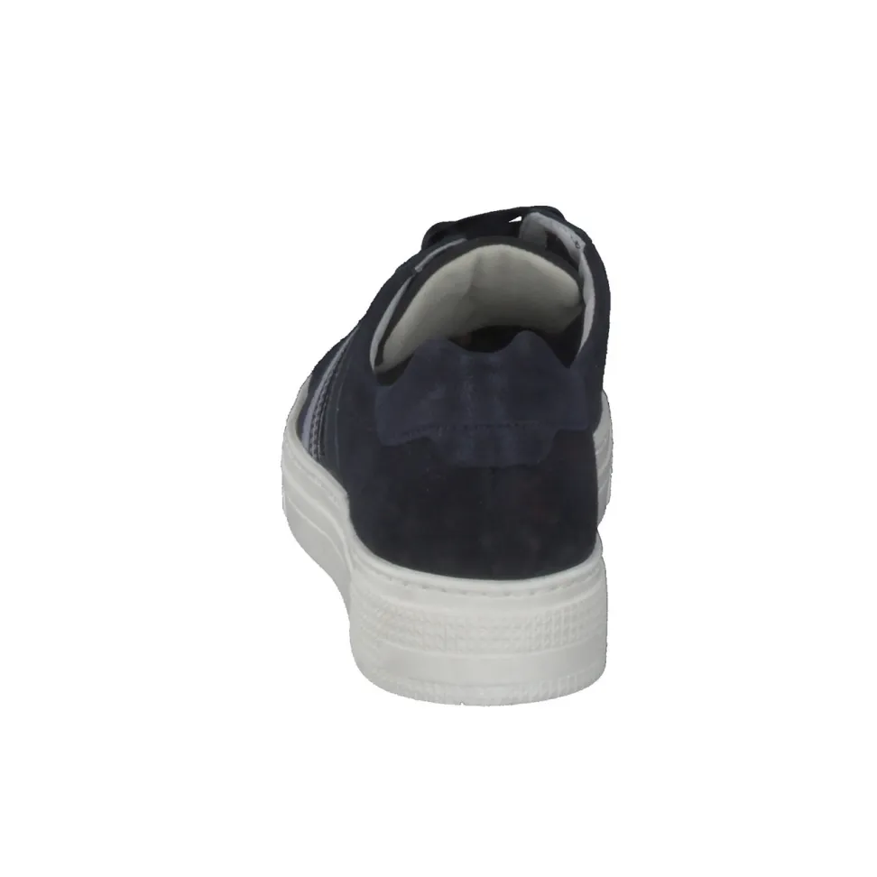 Semler – Sneaker aus Veloursleder Dunkelblau