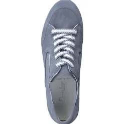 Semler – Sneaker aus Veloursleder in Taubenblau