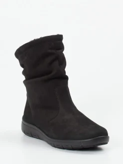 Semler – Stiefelette aus Nubukleder schwarz