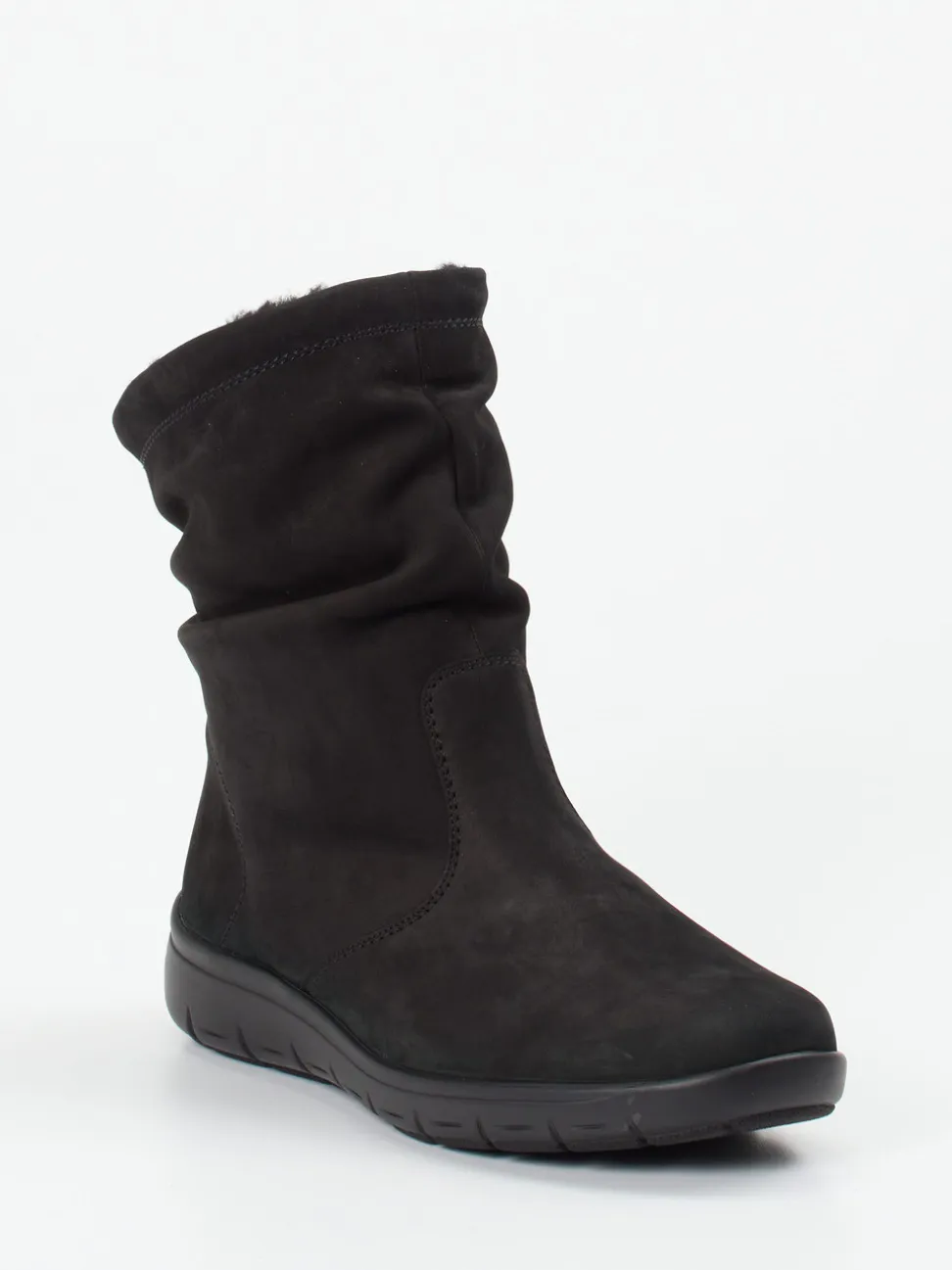 Semler – Stiefelette aus Nubukleder schwarz