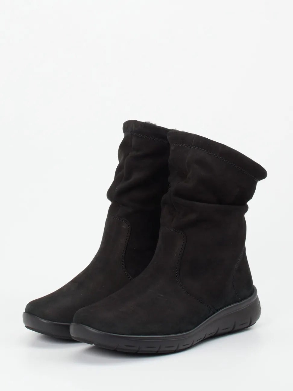 Semler – Stiefelette aus Nubukleder schwarz