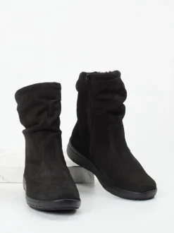 Semler – Stiefelette aus Nubukleder schwarz