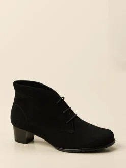 Semler – Stiefelette aus Nubukleder schwarz
