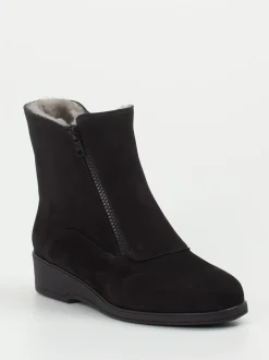 Semler – Stiefelette aus Nubukleder schwarz