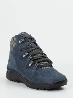 Semler – Stiefelette aus Veloursleder Dunkelblau