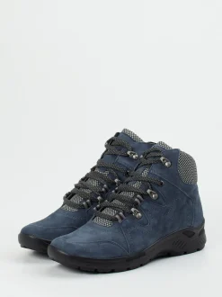 Semler – Stiefelette aus Veloursleder Dunkelblau