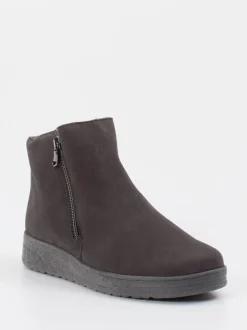 Semler – Stiefelette aus Veloursleder grau