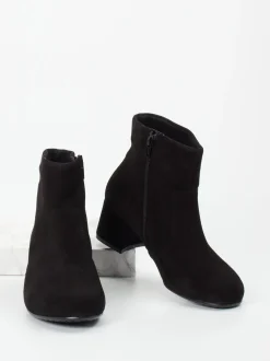 Semler – Stiefelette aus Veloursleder Schwarz