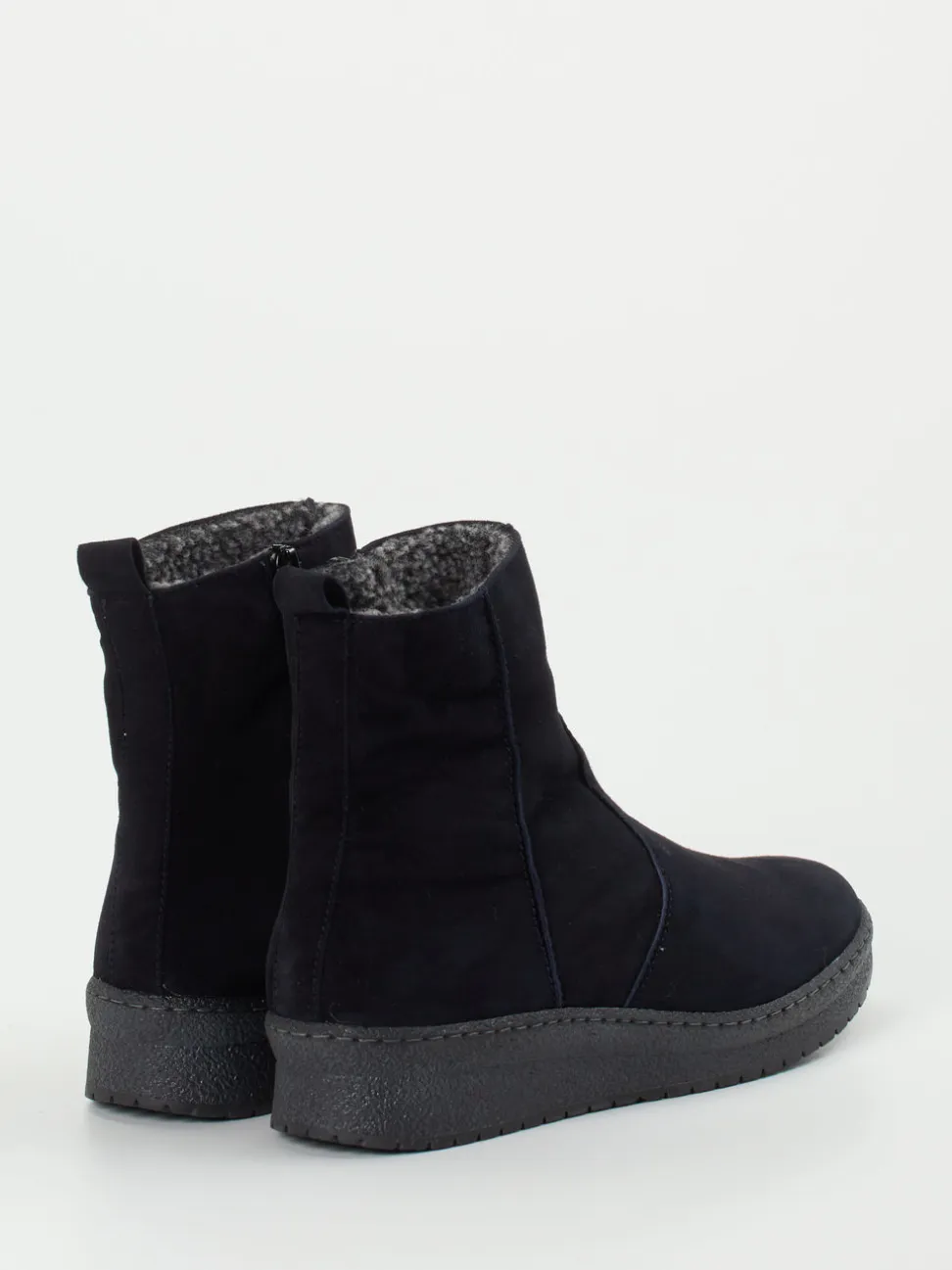Semler – Stiefelette aus Veloursleder tiefschwarz