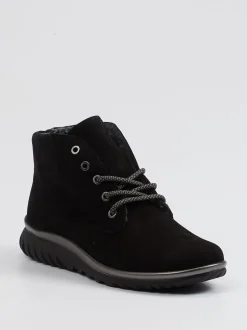 Semler – Stiefelette aus Veloursleder schwarz