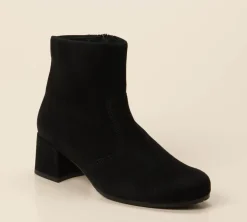 Semler – Stiefelette aus Veloursleder Schwarz