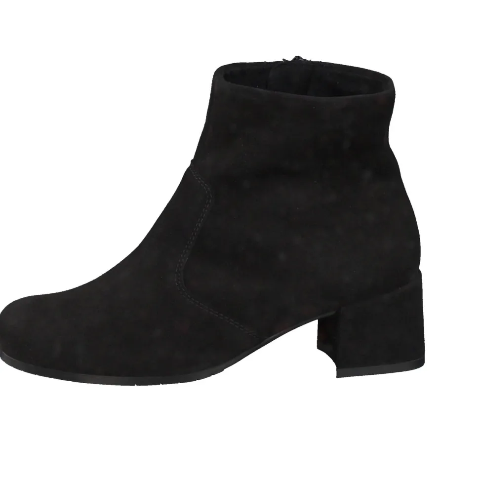 Semler – Stiefelette aus Veloursleder Schwarz