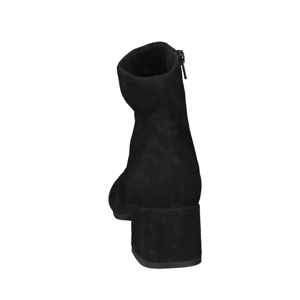 Semler – Stiefelette aus Veloursleder Schwarz