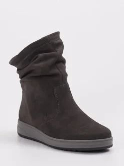 Semler – Stiefeletten aus Nubukleder in Grau
