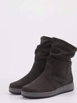 Semler – Stiefeletten aus Nubukleder in Grau