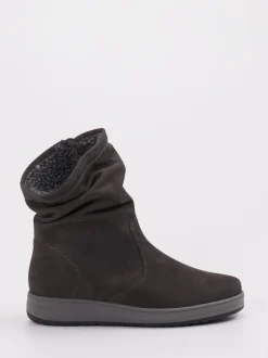Semler – Stiefeletten aus Nubukleder in Grau