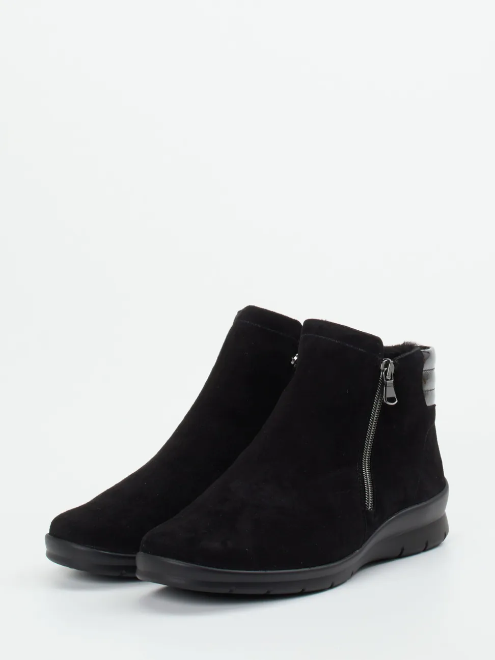 Semler – Stiefeletten aus Veloursleder Schwarz