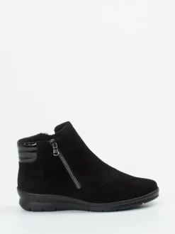 Semler – Stiefeletten aus Veloursleder Schwarz