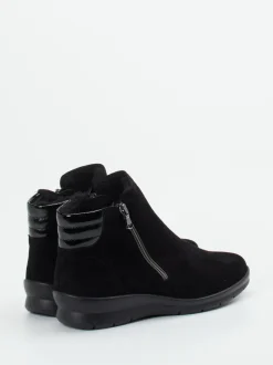 Semler – Stiefeletten aus Veloursleder Schwarz