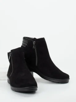 Semler – Stiefeletten aus Veloursleder Schwarz