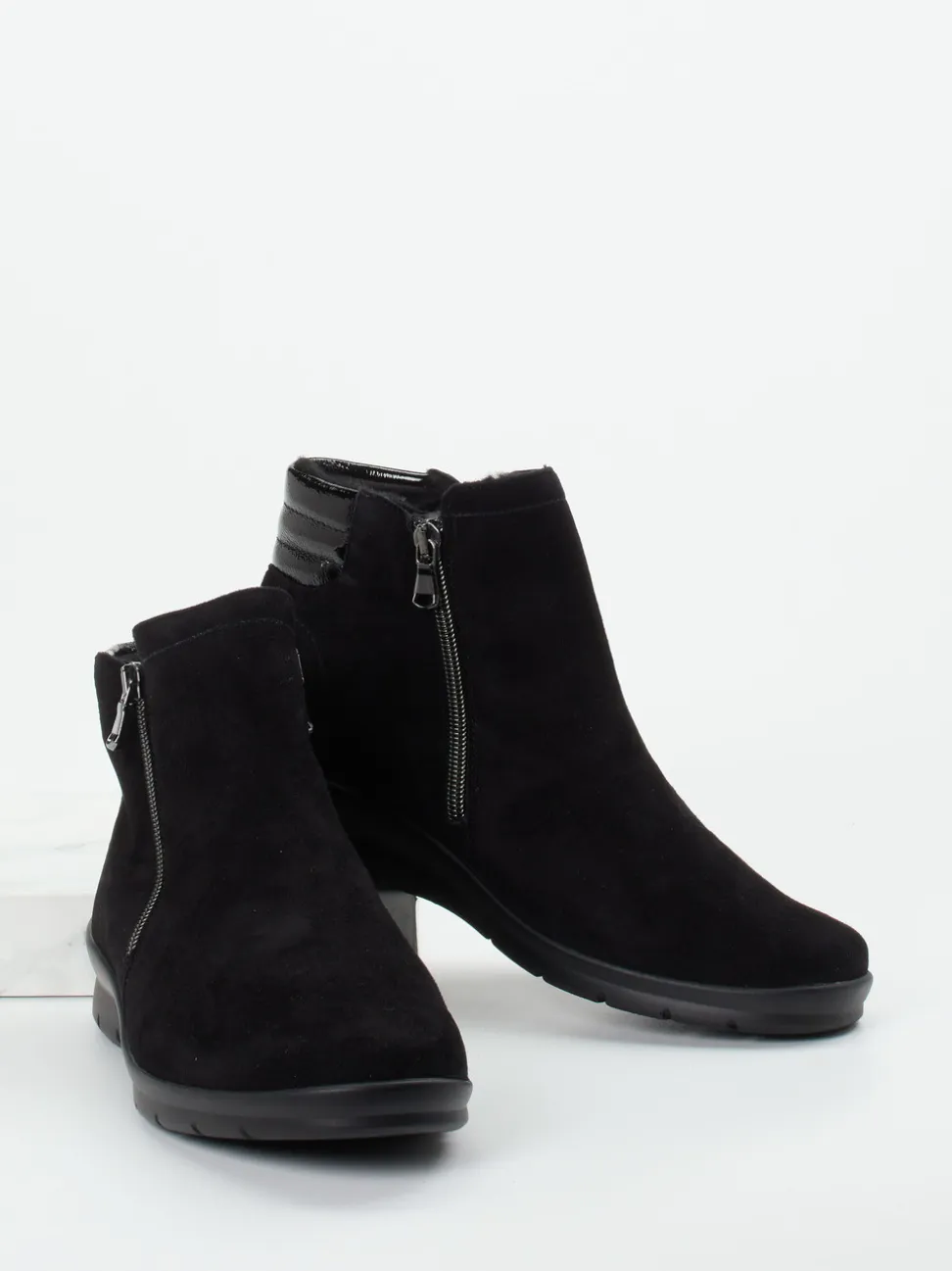 Semler – Stiefeletten aus Veloursleder Schwarz