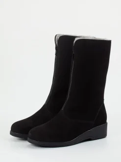 Semler – Winterstiefel aus Veloursleder schwarz