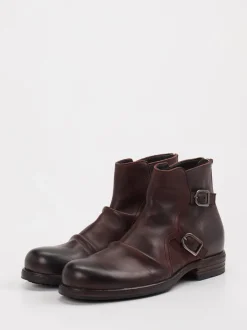 Shoto – Biker-Boots aus Leder Dunkelbraun