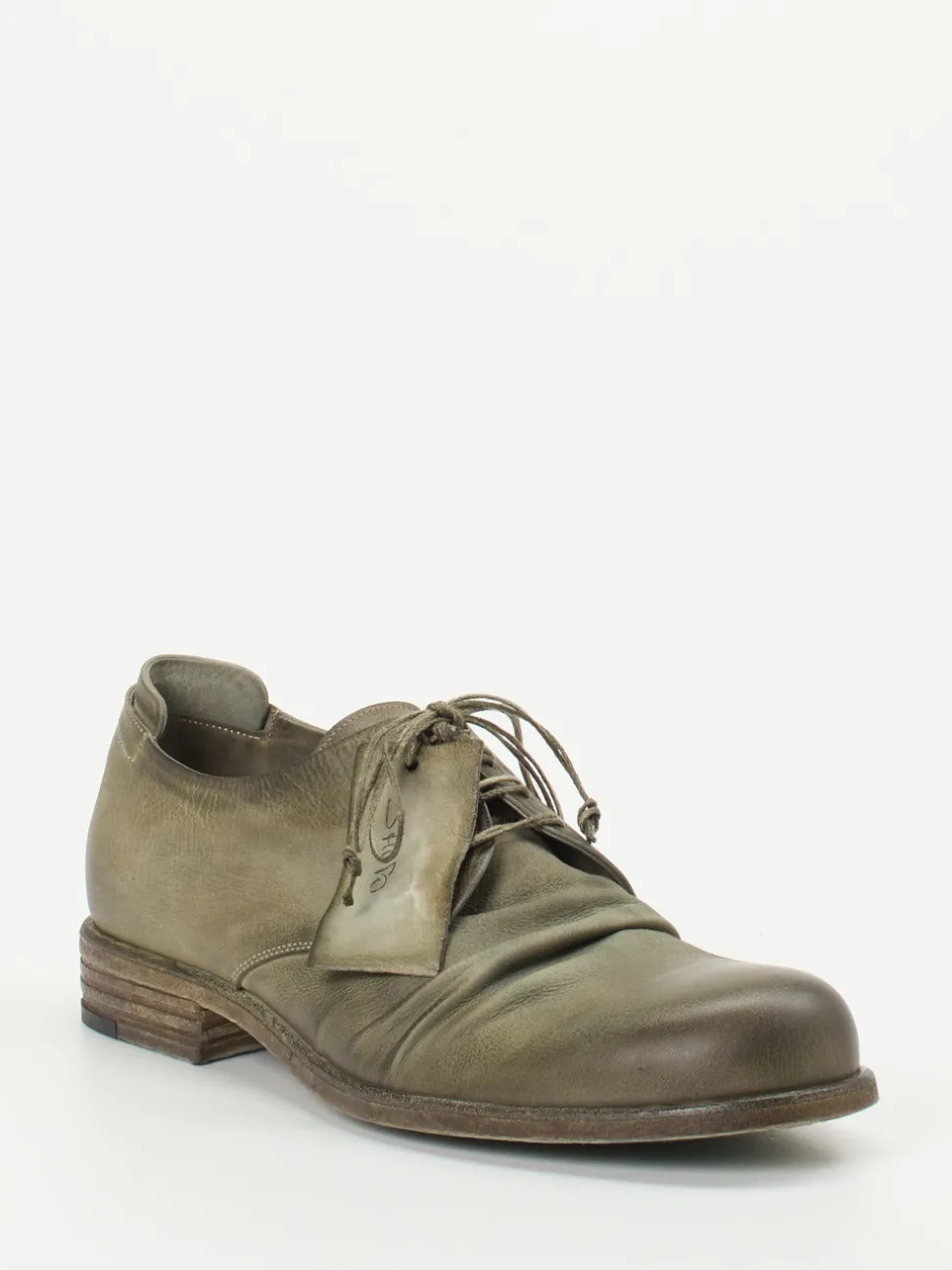 Shoto – Derby-Schnürschuh aus Büffelleder schlammgrün
