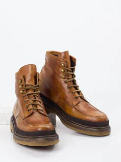 Shoto – Schnürboots aus Cordovan-Pferdeleder cognacbraun