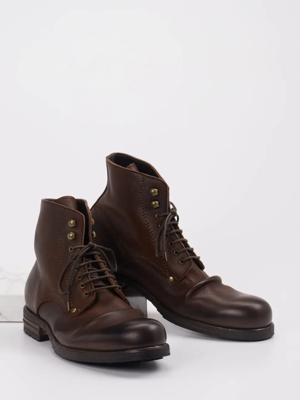 Shoto – Schnürboots aus Kalbleder Dunkelbraun