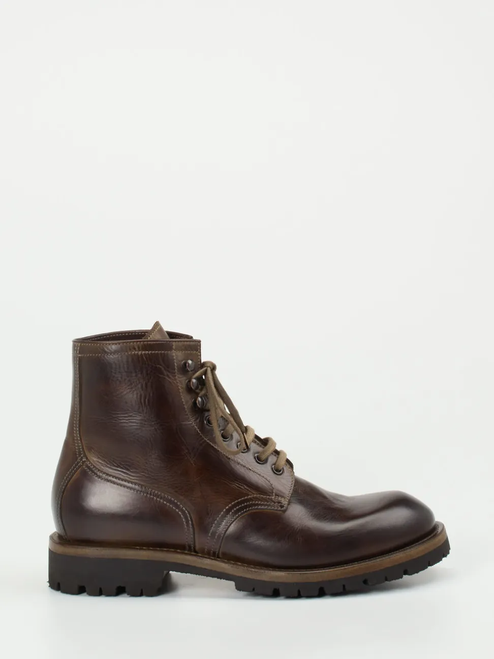 Shoto – Schnürstiefel aus Kalbleder dunkelbraun