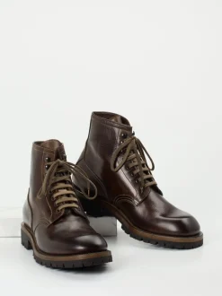 Shoto – Schnürstiefel aus Kalbleder dunkelbraun