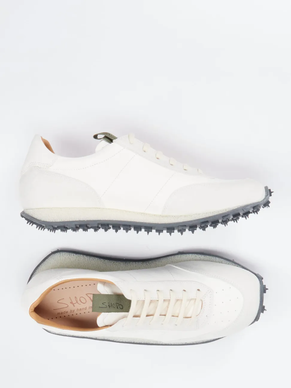 Shoto – Sneaker aus Känguruleder in Offwhite